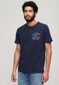 Superdry - COPPER LABEL CHEST GRAPHIC - Camiseta estampada - blue navy marl Imagen en miniatura 1