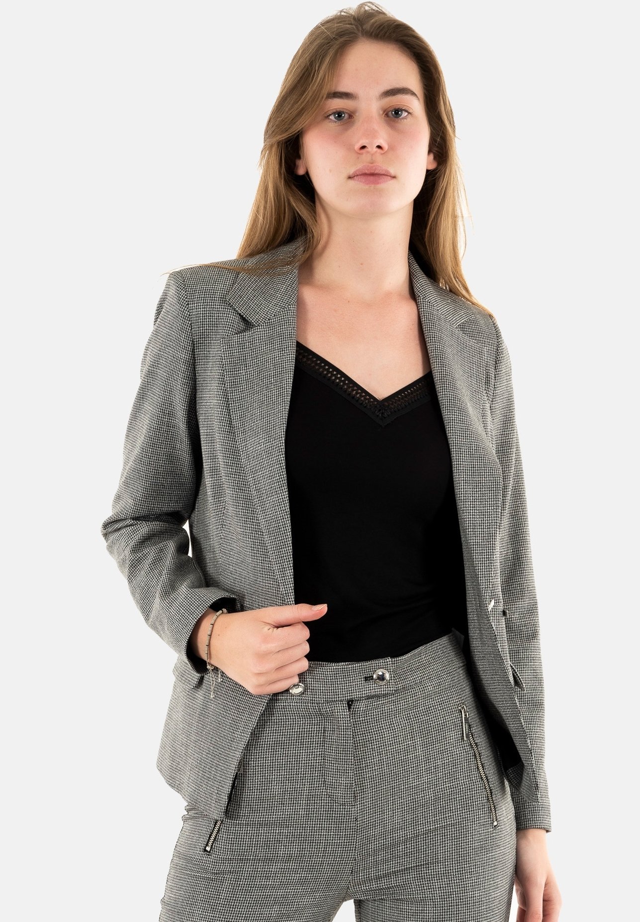 Blazer Femme Morgan Miller Taille 12 - Couleur Crème/blanc Cassé - Doublé - 2 Poches - Occasion TB