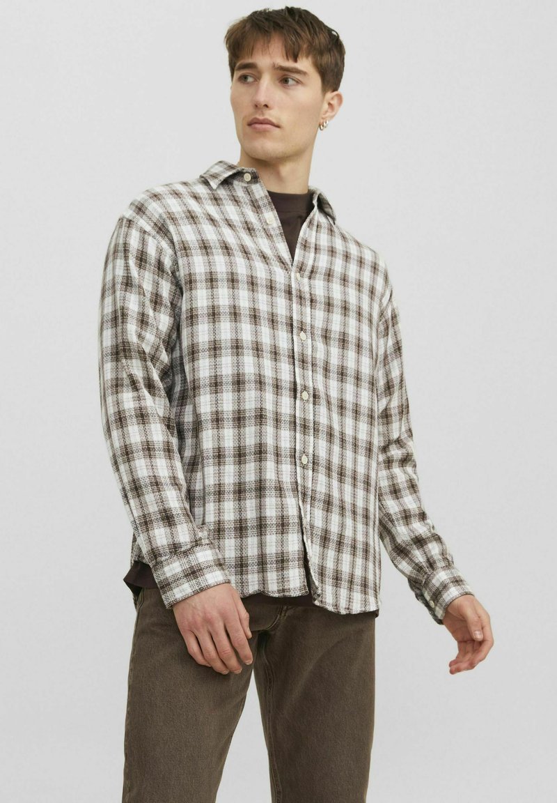 Jack & Jones JORGRACIA PARKER CHECK LS SN - Shirt - Chocolate Brown