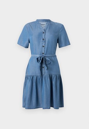 ONLY, ONLPEMA V NECK DRESS  - Robe en jean - medium blue denim