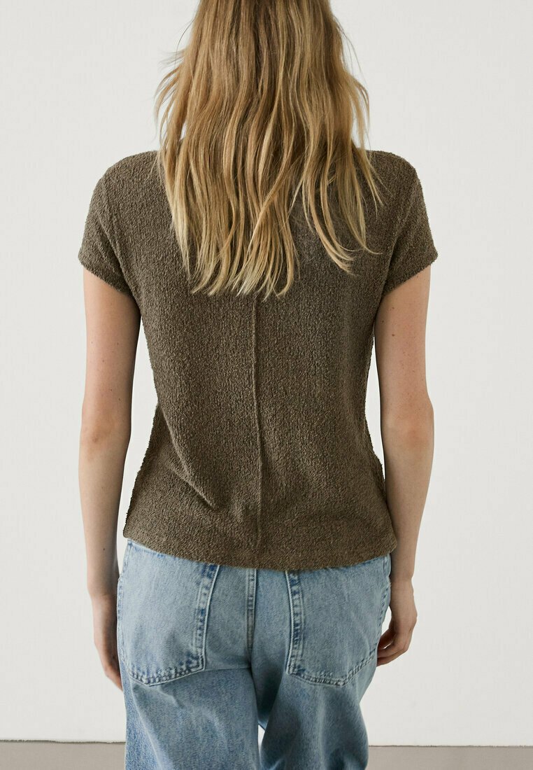 売れ筋商品|||マッシモ ドゥッティ Tシャツ レディース トップス SLIM  WITH STUD DETAILS  - Top - mottled brown マッシモ ドゥッティ レディース Tシャツ トップス SLIM WITH