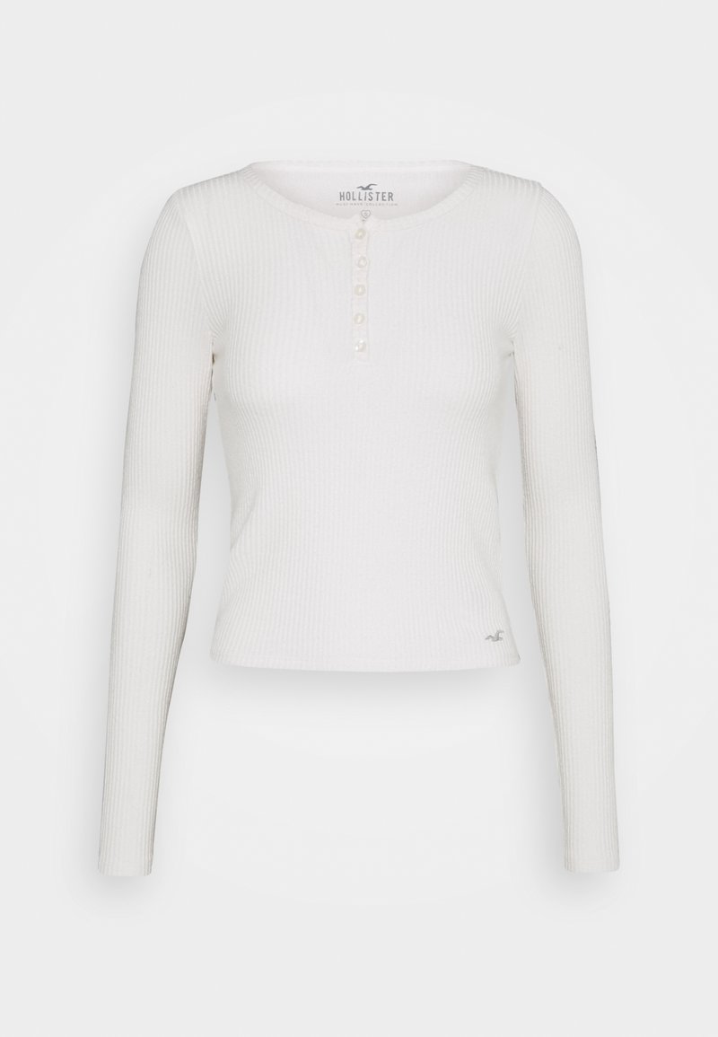 Hollister Co. - COZY HENLEY  - Top s dlouhým rukávem - white, Zvětšit