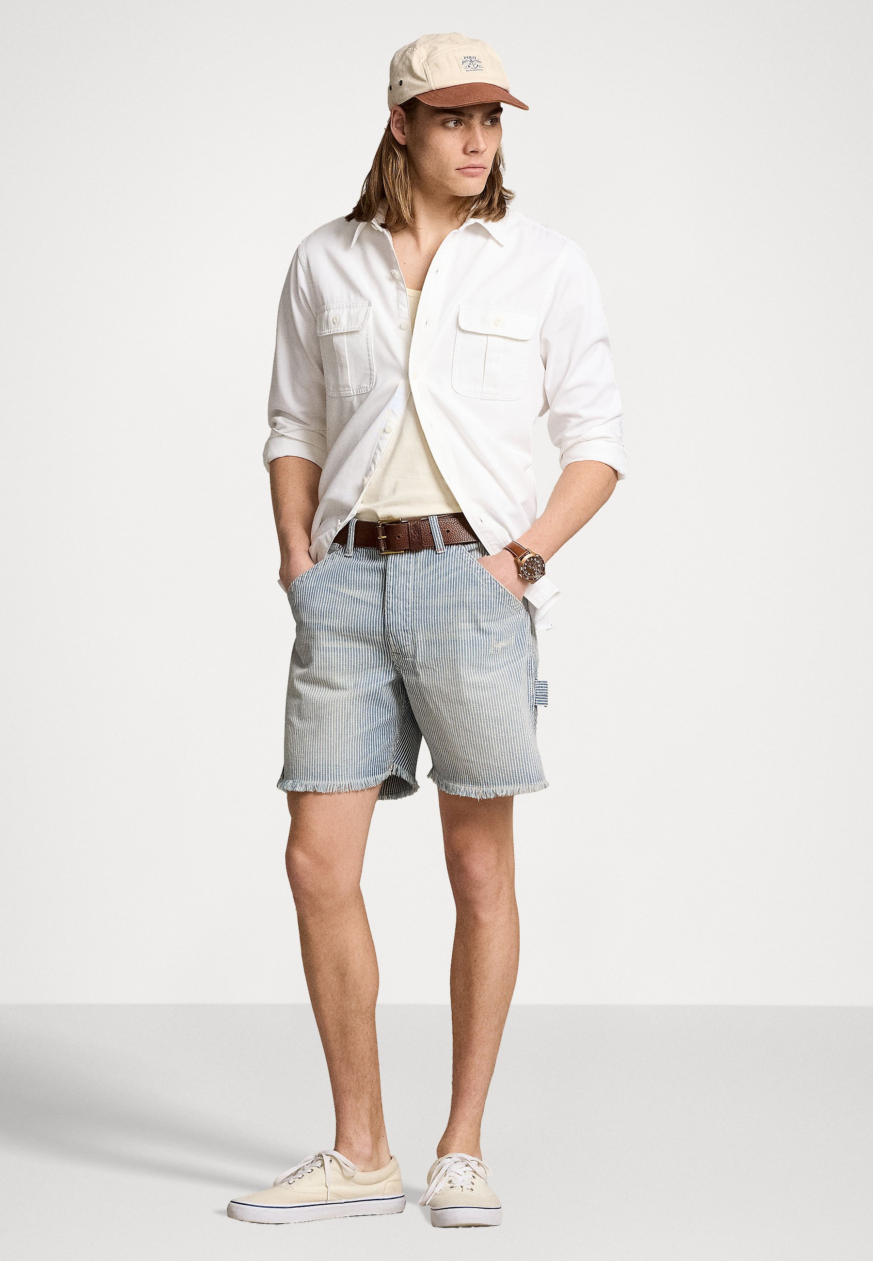 Polo Ralph Lauren - Szorty jeansowe/jasnoniebieski denim