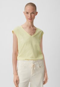 comma casual identity T-shirt basic - helles zitrone