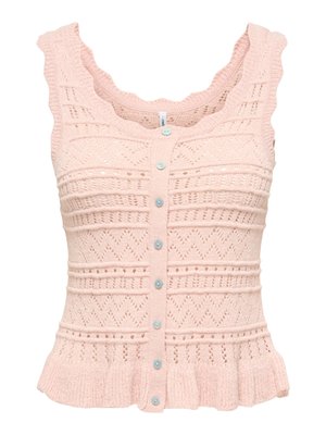 ONLY, KNITTED TOP ONLSUNNY KNITTED TOP - Vest - peach whip
