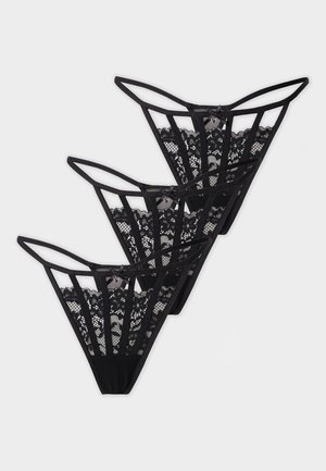 Hunkemöller, MAXIME THONG 3 PACK - String - caviar