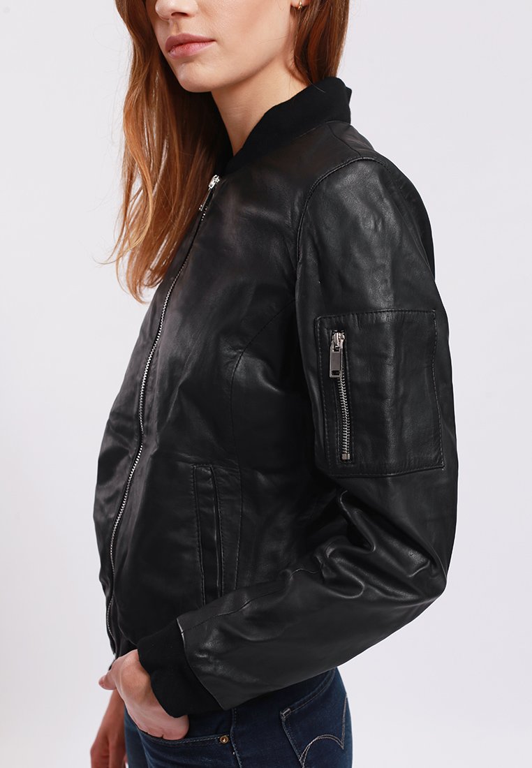 Lee Cooper BLANCA Veste en cuir black/noir