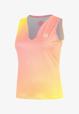 BIDI BADU, TANK-TOP V-NECK TANK-TOP-TOP W - Top - candle light peachl logo white