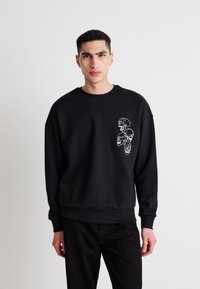 Jack & Jones JJSCULLY CREW NECK - Sweatshirt - black
