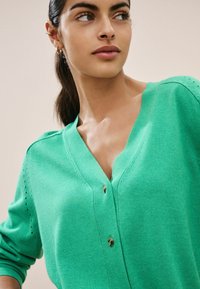 Next BUTTON UP REGULAR FIT - Kardigan - bright green