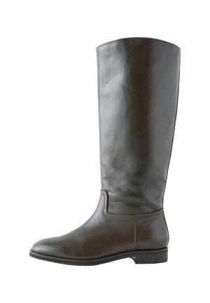 Next, STANDARD WIDE FIT - FOREVER COMFORT KNEE HIGH FLAT RIDER  - Botas - new chocolate brown leather