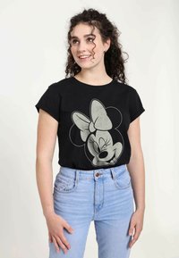 Disney MICKEY CLASSIC MINNIE WINK - T-shirt med print - black