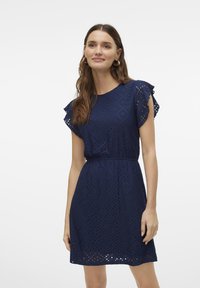 VMTASSA FRILL SHORT DRESS  - Robe en jersey - navy