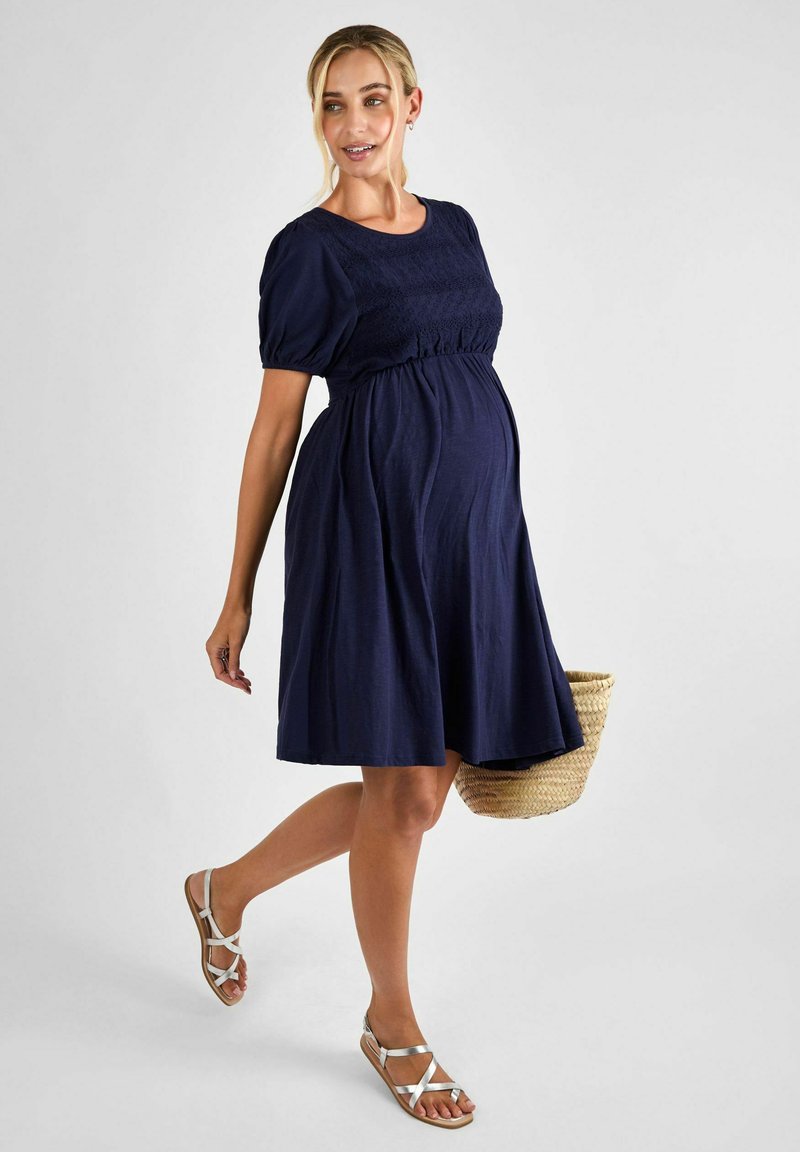 JoJo Maman Bébé MATERNITY FIT BRODERIE MATERNITY MINI Vestito