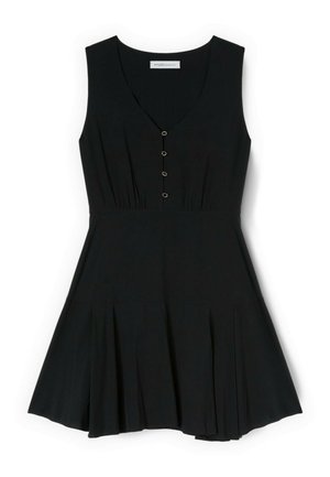 Motivi, VESTITO FLARE CON CINTURA INTRECCIATA - Hverdagskjole - nero