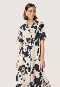 Soaked in Luxury Day dress - oatmeal duotone flower