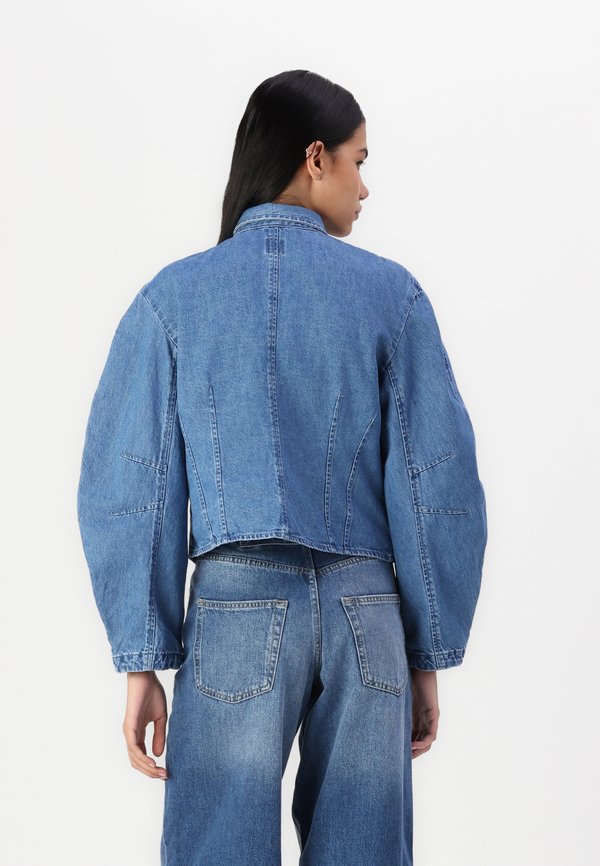 BARREL SLEEVE - Button-down blouse - medium wash3