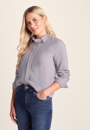 Button-down blouse - lavender grey