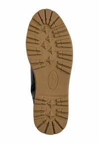 Fekete cipőtalp, texturált barna gumitalppal, csillagokkal és bordákkal díszítve. A mérete 37.