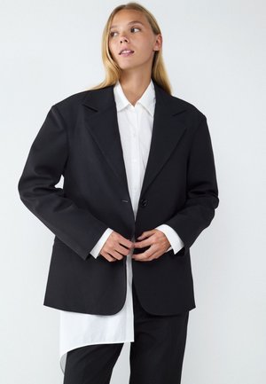 Balmohk, Oversize Lapel Collar - Blazer - jet black