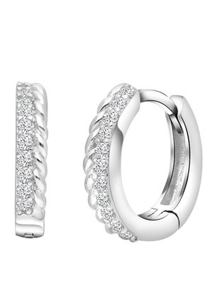 GEDRAAID MET ZIRKONIA - Boucles d'oreilles - silver-coloured