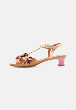 YULIVA - Sandalai - ocre/platino-coloured/multi-coloured/pink