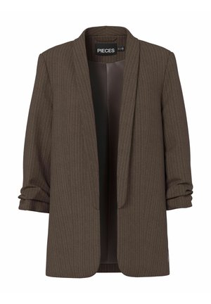 Pieces, PCBOSELLA 3/4-ARM NADELSTREIFEN - Blazer - hot fudge