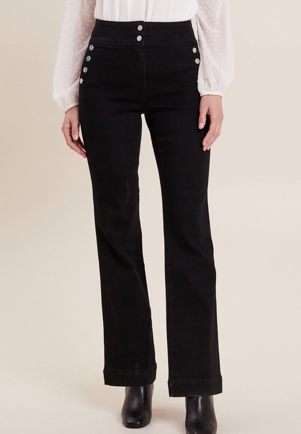 MIT STEG - Jeans Bootcut - noir