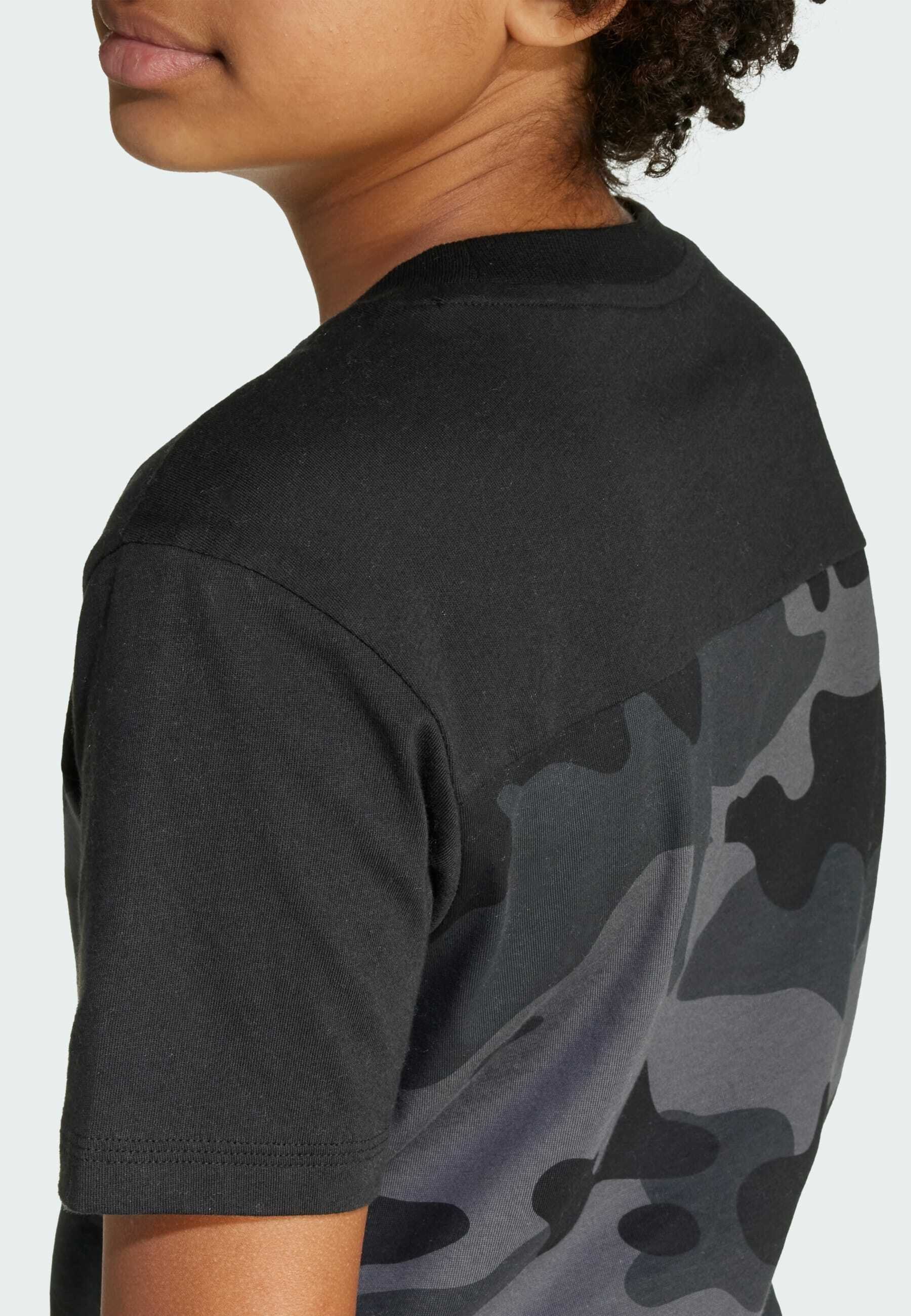 adidas Sportswear SEASONAL ESSENTIALS CAMO - Print T-shirt - black