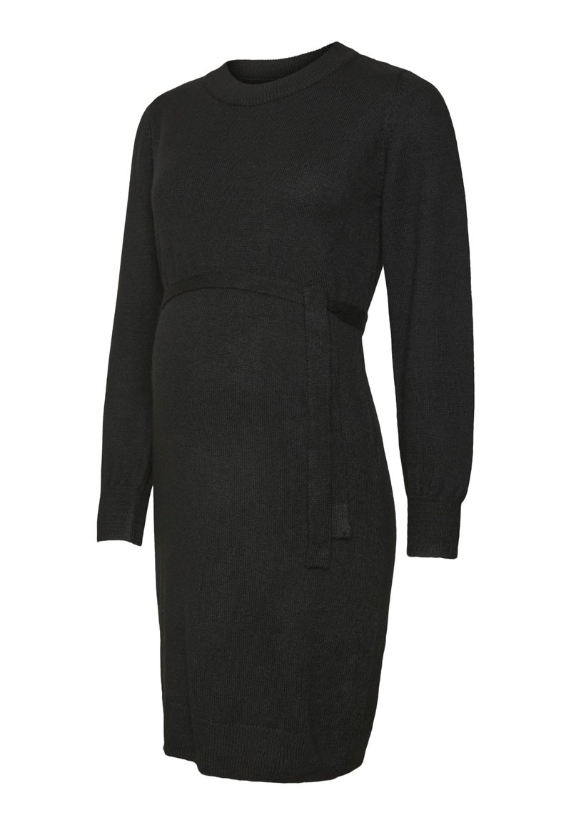 MAMALICIOUS Knitted MLNEWANNE Maternity - Jumper dress - black - Zalando.ie