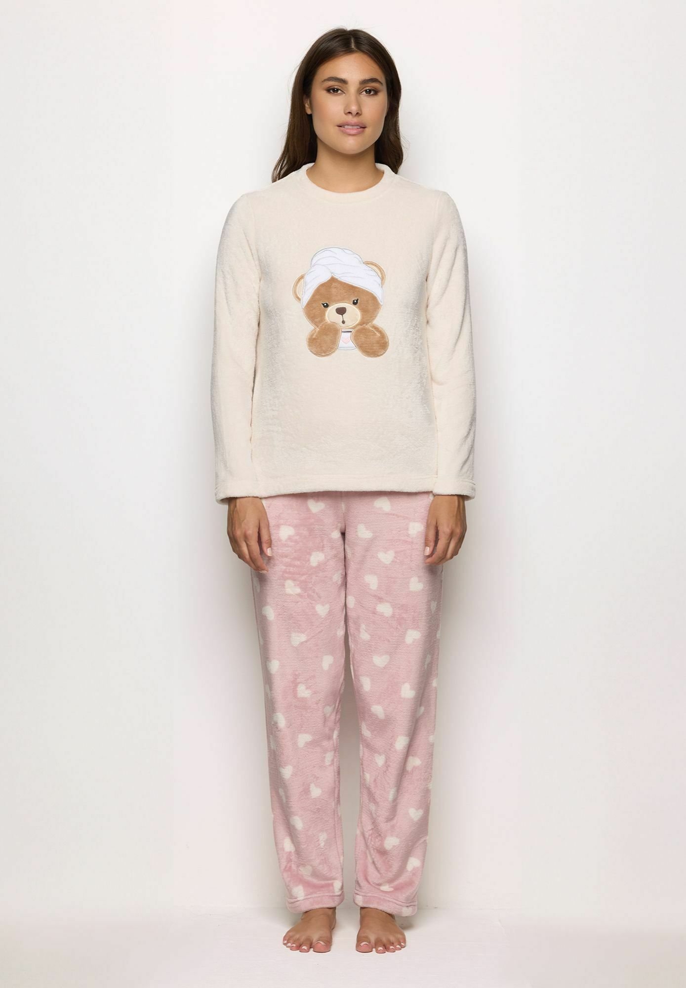 Daisy Dreamer Pigiama da donna in pile stampato, morbido e caldo
