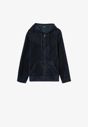 Námořnická mikina s kapucí na zip vyrobená z měkkého a nadýchaného materiálu. Obsahuje přední zip, dvě boční kapsy a stahovací šňůrku pro nastavení kapuce.