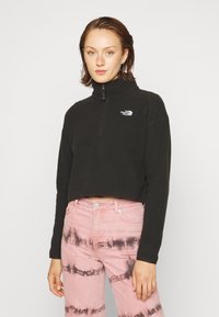 The North Face CROP - Felpa in pile -  black