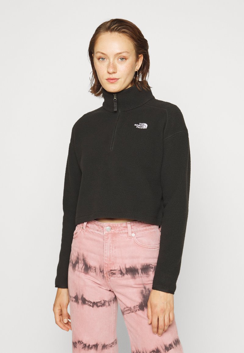 The North Face CROP - Felpa in pile - black