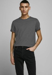 Jack & Jones JJE TEE  O-NECK  - T-shirt basic - dark grey melange