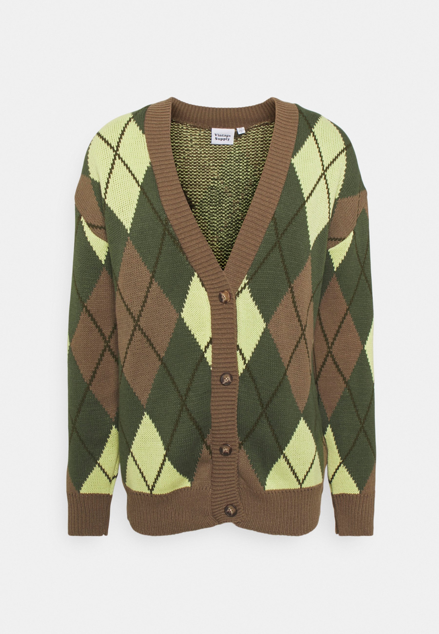 green argyle sweater