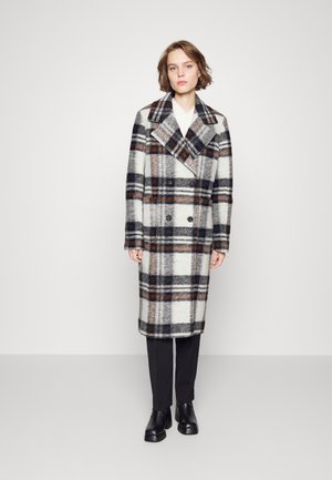 Classic coat - black/white/brown