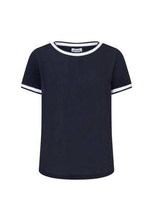 MIT KONTRASTABSCHLÜSSEN - T-shirt imprimé - marine