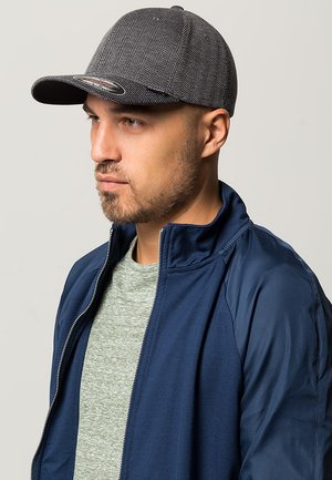 HERINGBONE MELANGE FLEXFIT - Caps - black/grey