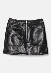 Jupe Courte Maje Taille 38 En Cuir D'agneau - Neuf Avec étiquettes, Noir, Style Mini