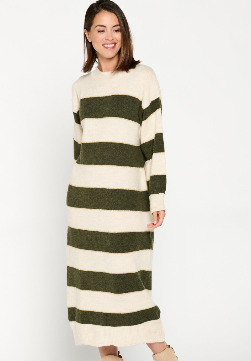 LolaLiza STRIPED - Abito in maglia - khaki med