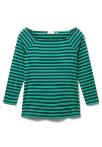 TOM TAILOR GESTREIFTES MIT KARREE AUSSCHNITT - Långärmad tröja - green navy stripe