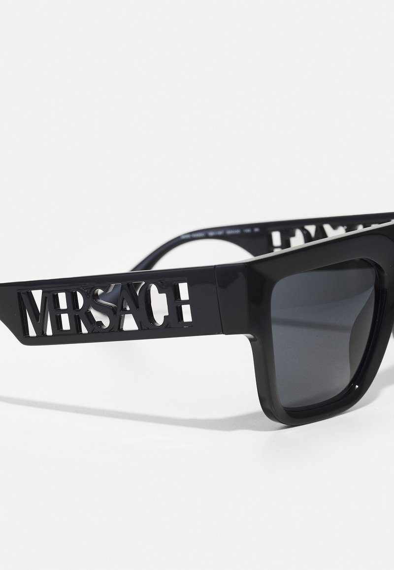 Versace Black Cutout Logo Sunglasses Versace Eyewear Logo cut-out Detailing Sunglasses | Brown  main image 3