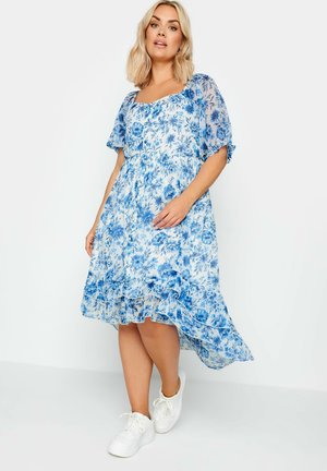 FLORAL DIPPED - Vestido informal - blue