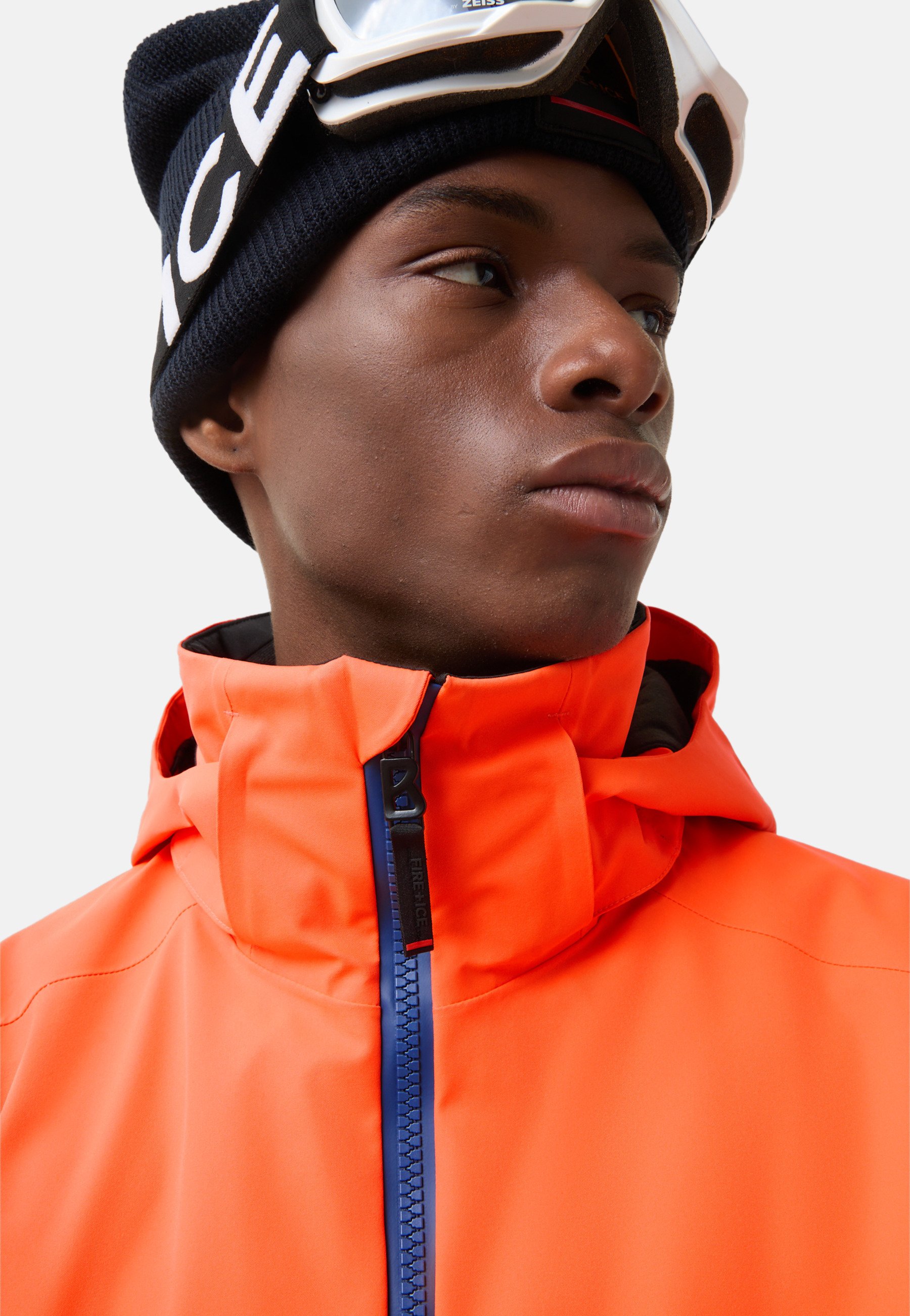 Bogner Fire + Ice HALOR - Ski jacket - neon-orange blau/orange
