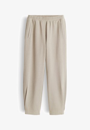OPUS CITY PANTS IN FINE MELANGE LOOK - Trousers - soft oat