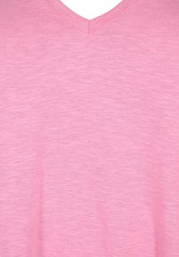 Zizzi SHORT-SLEEVED WITH V-NECK - Jednoduché tričko - rosebloom