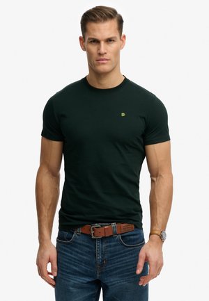 LOGO EMBROIDERED - T-shirts basic - forest green fluro yellow