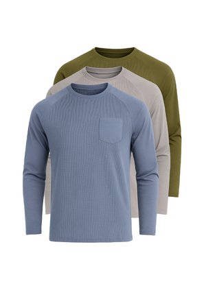 PACK OF 3 - Långärmad tröja - blue grey olive