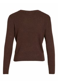 VILA VICOMFY O-NECK  - Stickad tröja - shaved chocolate